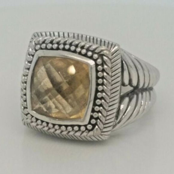 Judith Ripka Jewelry - Judith Ripka Citrine Cushion Cut Ring. 7